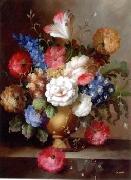 unknow artist, Floral, beautiful classical still life of flowers.091